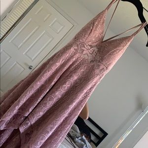 Beautiful dusty rose high-low dress